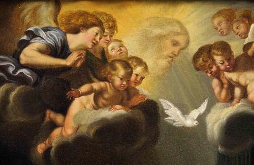 Louis XIV - Annunciation -  workshop of Francesco Albani, (1578 - 1660)